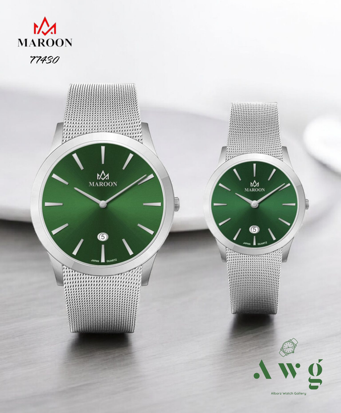 ساعت مچی ست (کاپل) Maroon کد 77430