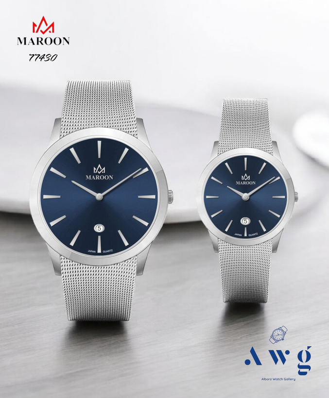 ساعت مچی ست (کاپل) Maroon کد 77430