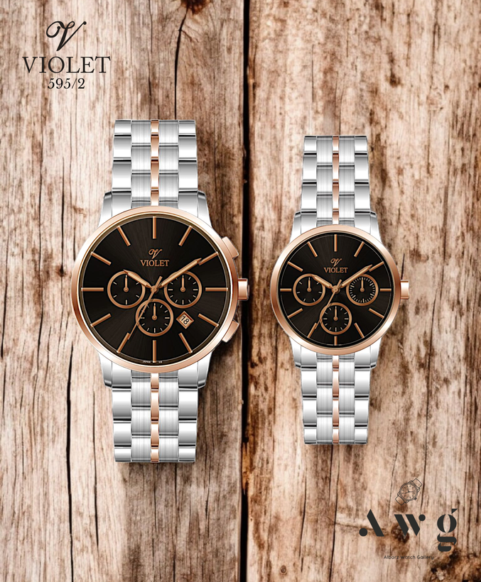 ساعت مچی ست (کاپل) Violet کد 595